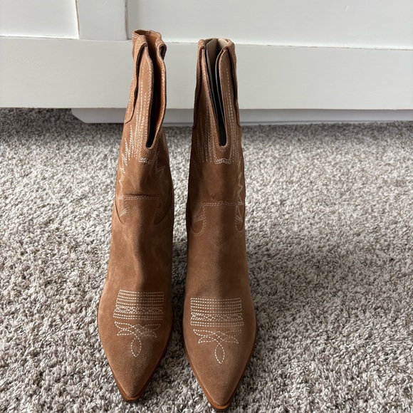 Marc Fisher Women's Rogers Western Cowgirl Cowboy Booties in Brown Size 9.5 - Picture 3 of 9